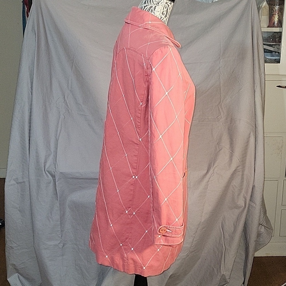 TOCCA Women's Long Trench Coat Coral Vintage Long Avant-garde Contemporary - Picture 5 of 10